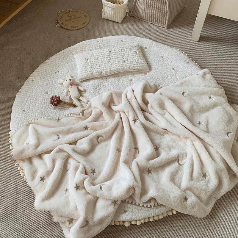 Soft Flannel Baby Blanket for Newborn Stroller Coral Fleece Warm Infant Babies Accessories Swaddle Wrap Blanket Bedding Cover