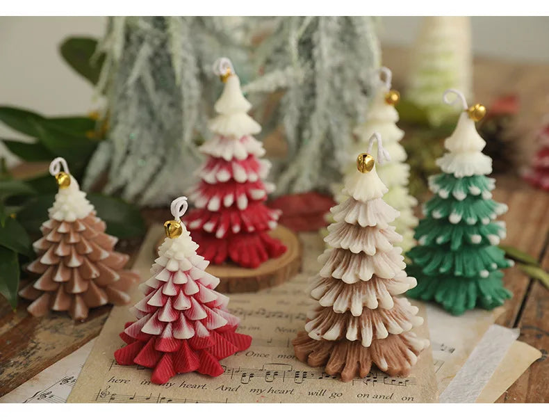 New Creative Christmas Tree Aromatherapy Candle Soybean Wax Scented Candle New Year Navidad Party Gifts Xmas Home Decoration