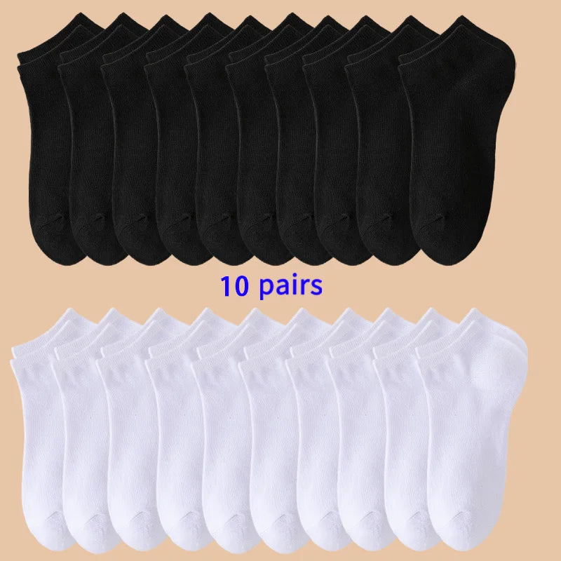 Shop 10-Pack Breathable Ankle Boat Socks - Odor-Free Comfort