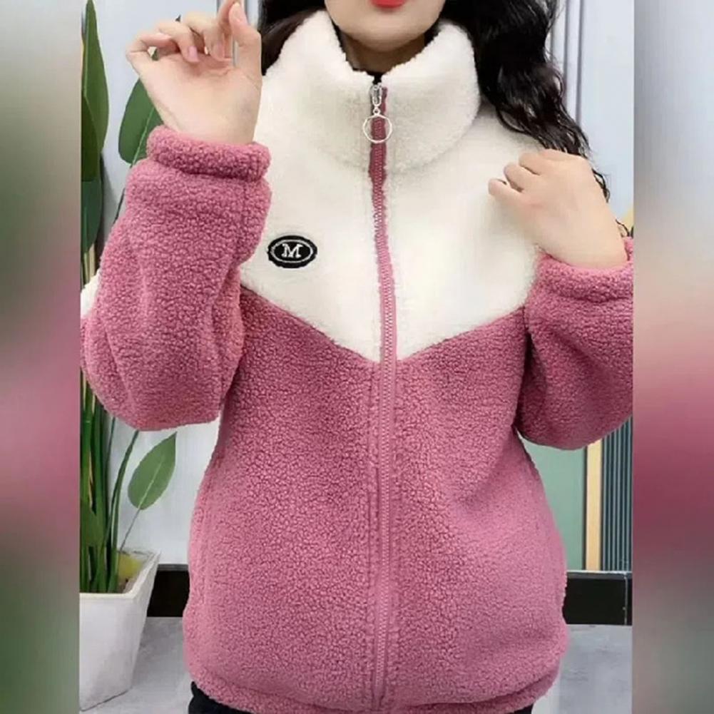 Shop Women's Fluffy Fleece Harajuku Jacket - Lightweight Warm Zipper Coat