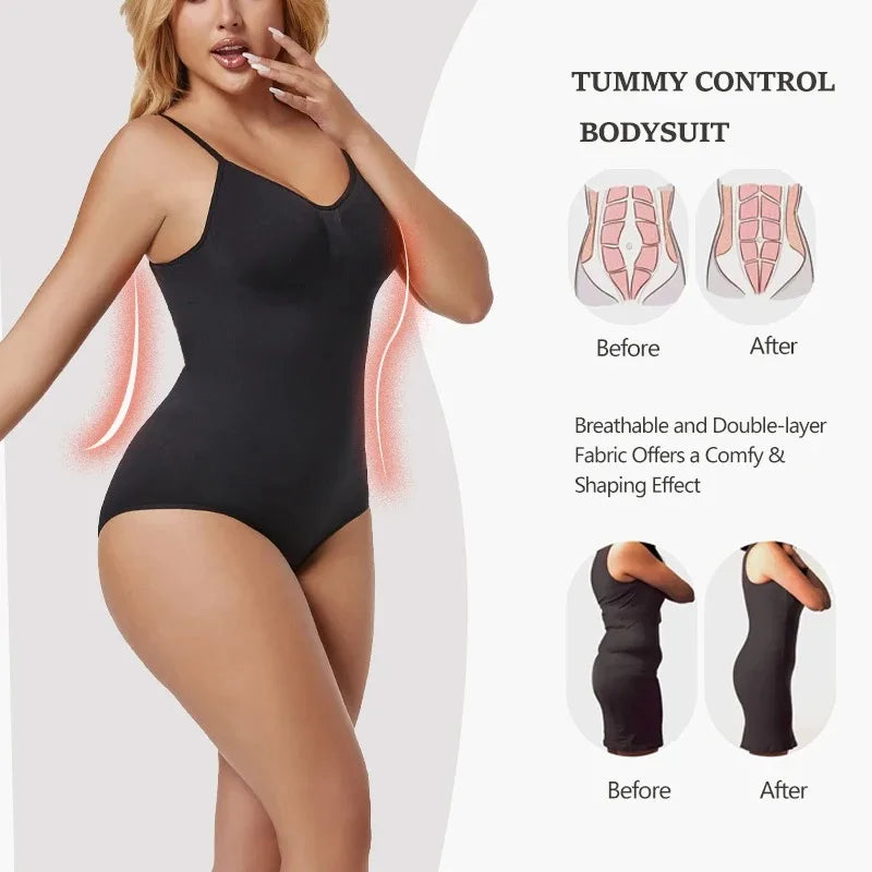 Shop Backless Seamless Bodysuit Thong Shapewear - Slimming Tummy Control Corset