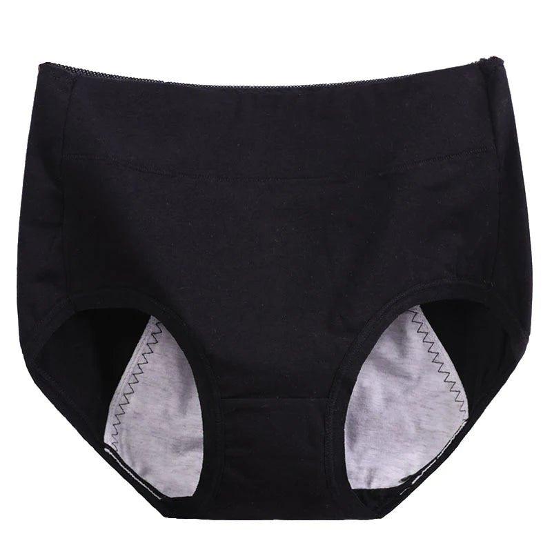 Shop Plus Size Leak-Proof Menstrual Underwear - High Waist Cotton Panties