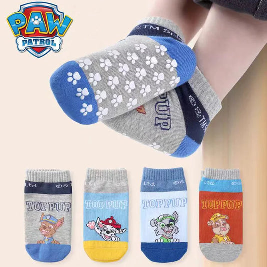 Kids' Non-Slip Dance & Pilates Socks - 4 Pairs Anti-Skid Grip Set