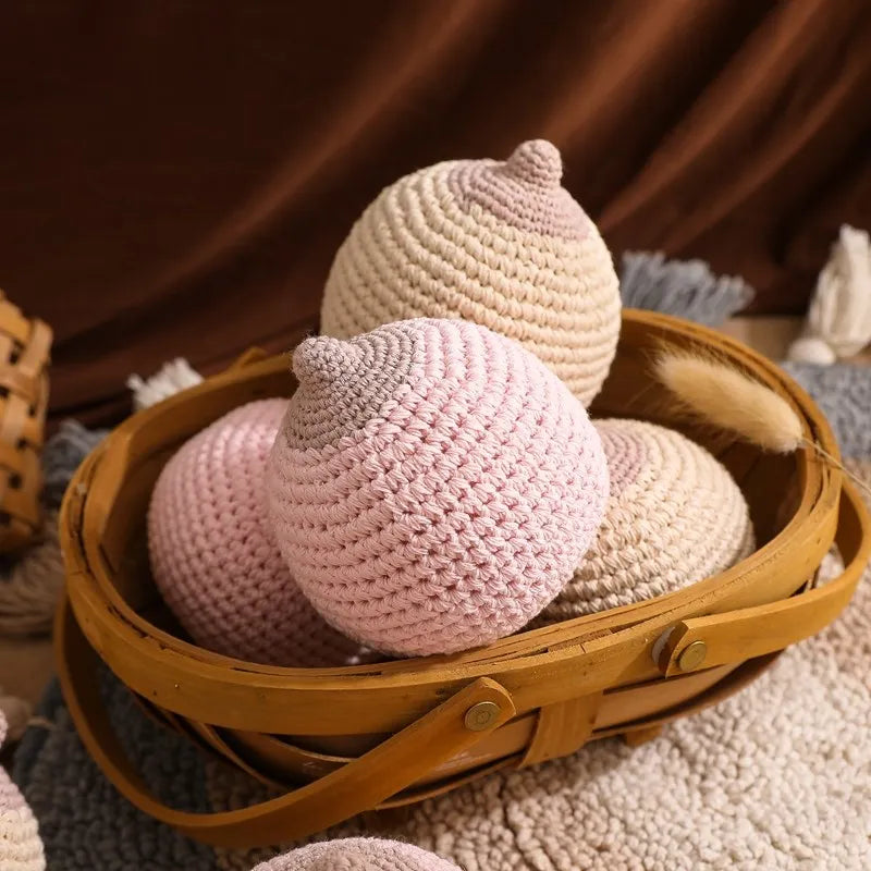 1pc Baby Teether Crochet Boob for Kids Handmade Breastfeeding Models Soothe Toy Babies Gift Children's Toy