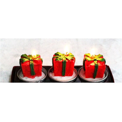 3Pcs/Set Christmas Candles Santa Snowman Xmas Tree Paraffin Gift Box Party Christmas Decoration Candles Home Decor Proposal Prop