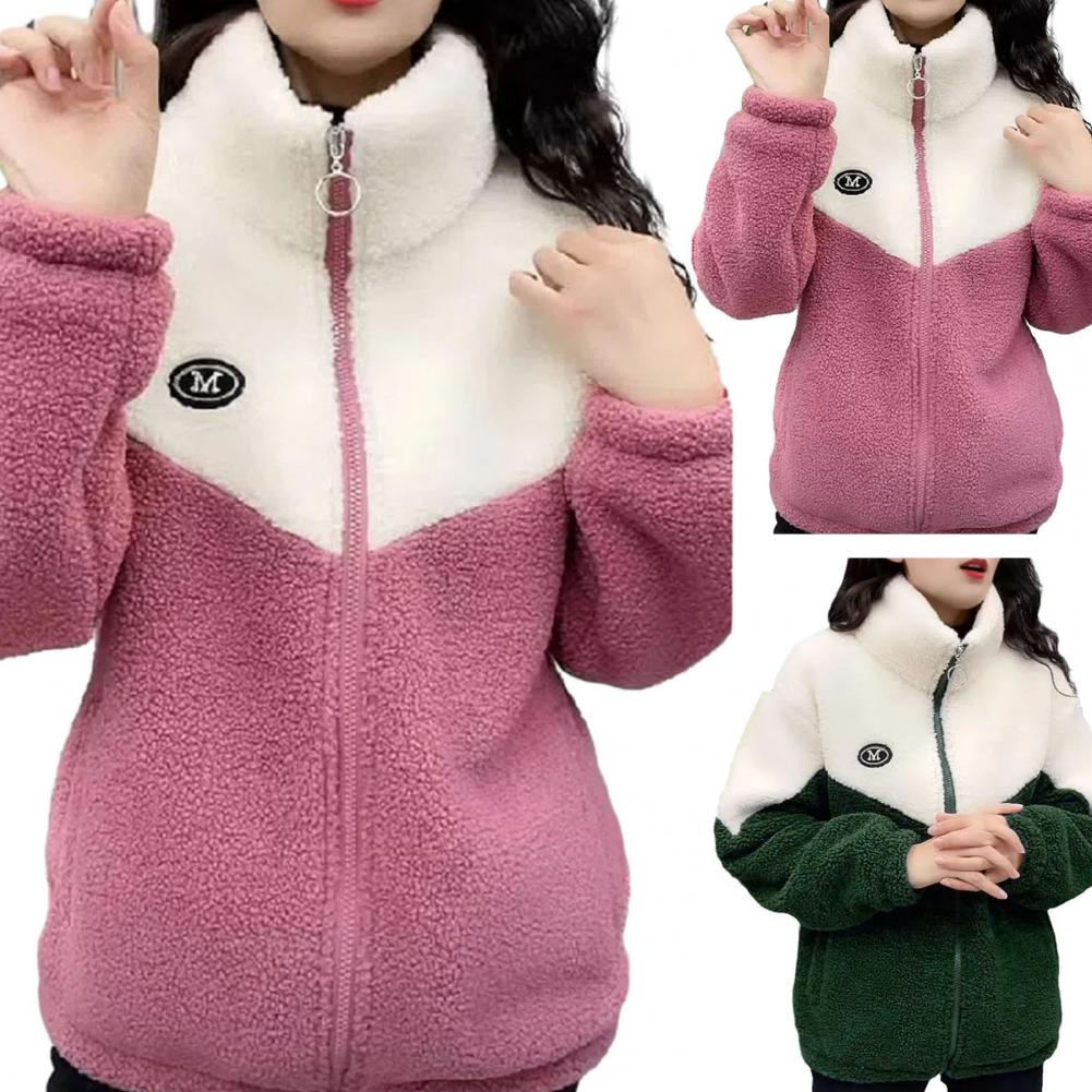 Shop Women's Fluffy Fleece Harajuku Jacket - Lightweight Warm Zipper Coat
