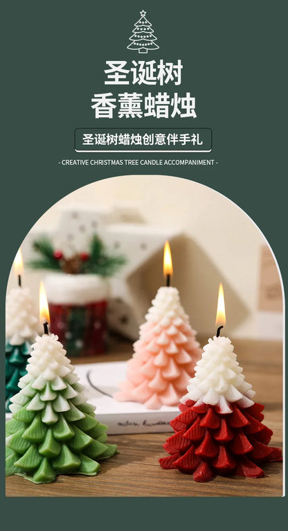 Christmas Tree Shape Scented Candles Christmas Party Atmosphere Candles Living Room Bedroom Aromatherapy Decoration Festiva Gift