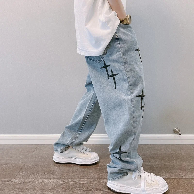 Shop Trendy Baggy Wide Leg Jeans for Men - Casual Streetwear Denim Pants