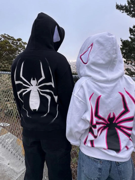 Shop Full Zip Spider Hoodie - Unisex Streetwear Graphic Oversized Jacket