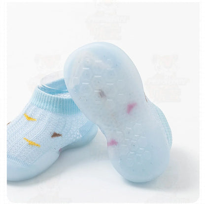 Children's Walking Shoes Baby Floor Shoes Baby Socks Shoes Non Slip Indoor Soft Sole Mesh Surface Thin Sandals One Foot Pedal