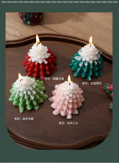 Christmas Tree Shape Scented Candles Christmas Party Atmosphere Candles Living Room Bedroom Aromatherapy Decoration Festiva Gift