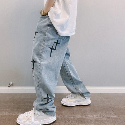 Shop Trendy Baggy Wide Leg Jeans for Men - Casual Streetwear Denim Pants