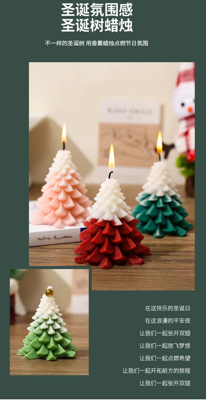 Christmas Tree Shape Scented Candles Christmas Party Atmosphere Candles Living Room Bedroom Aromatherapy Decoration Festiva Gift