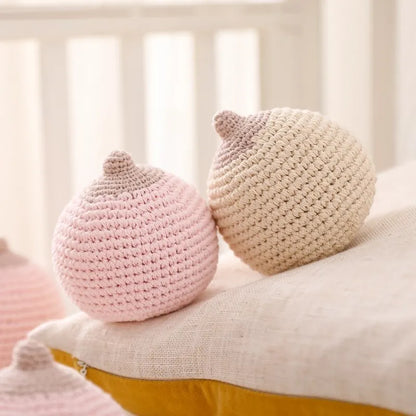 1pc Baby Teether Crochet Boob for Kids Handmade Breastfeeding Models Soothe Toy Babies Gift Children's Toy