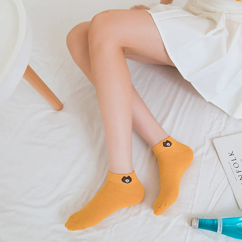 Shop 10-Pack Bear Low-Cut Socks – Stylish & Breathable