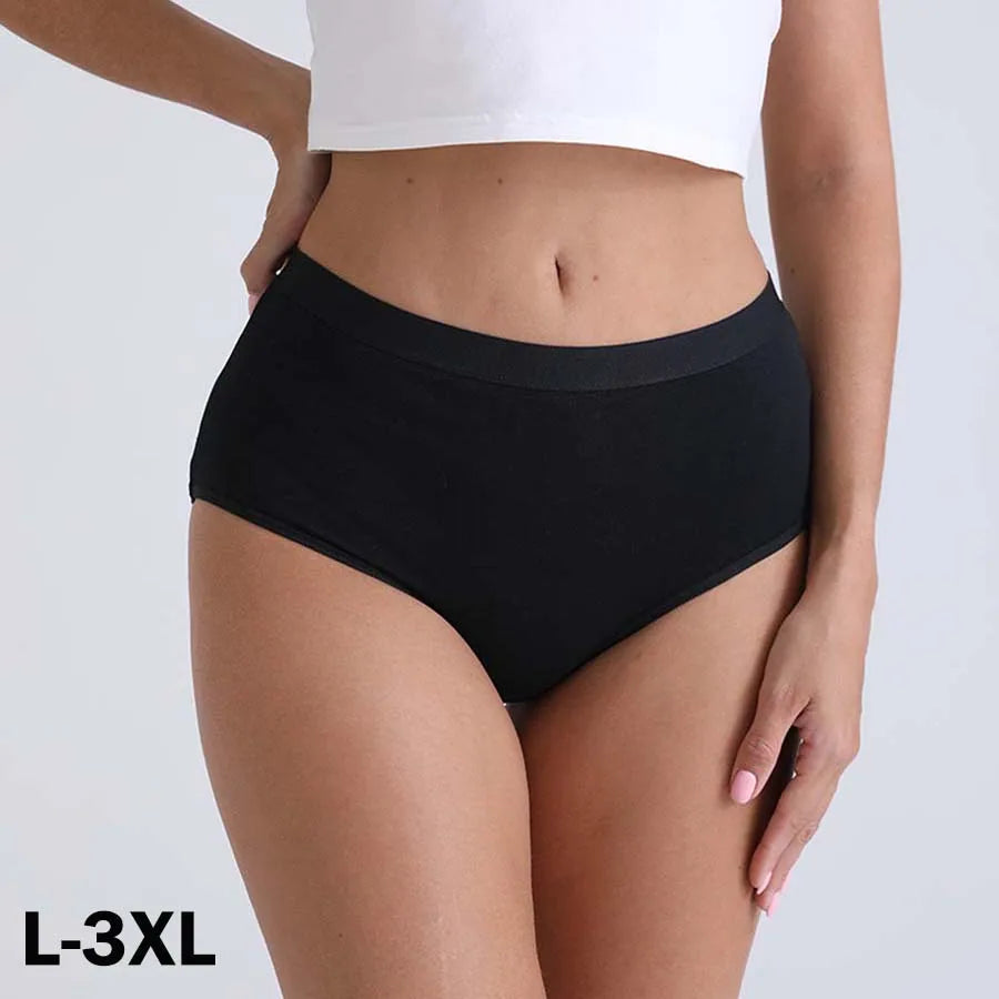 Shop Seamless Cotton Plus Size High Waist Panties - 2 Pack