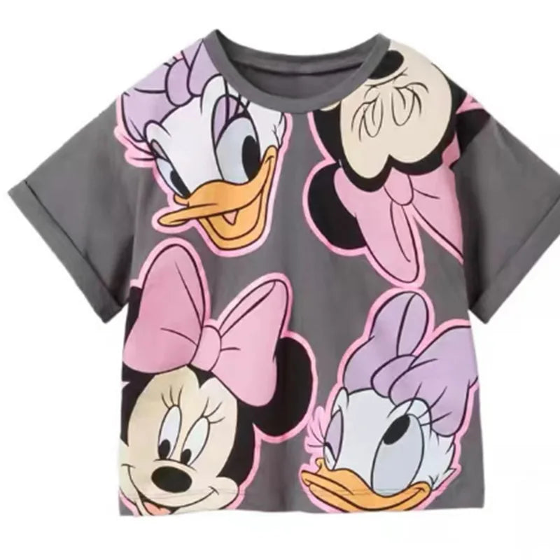 Shop Cute Minnie Print Tee for Girls - Casual Loose Fit Summer Top