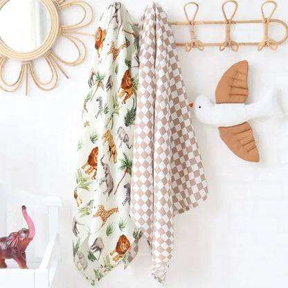 Bamboo Swaddle Blanket Baby Blankets Newborn Muslin Blanket Organic Cotton Soft New Born Wrap 5 Petal Flower for Spring