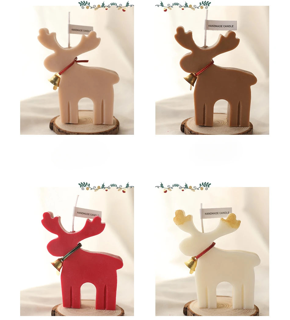 Christmas Candles Scented Deer Candles Home Decoration Merry Christmas Scented Candles Giving Festival Gift For Home New Year