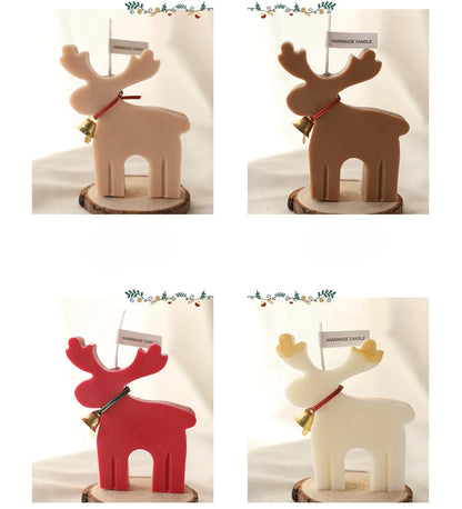 Christmas Candles Scented Deer Candles Home Decoration Merry Christmas Scented Candles Giving Festival Gift For Home New Year