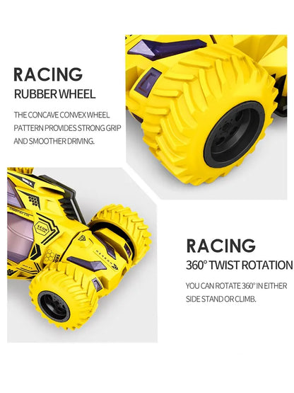 Stunt Spinning Toy Car.Kids Pull Back Car for 3 Year Old Boy Girl and Toddler.Up 360 Upright Rotation Game