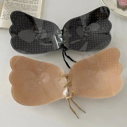 Shop Seamless Strapless Push-Up Fly Bra - Invisible Silicone Lingerie