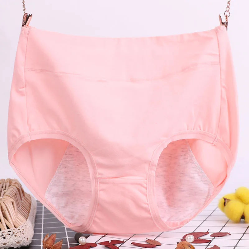 Shop Plus Size Leak-Proof Menstrual Underwear - High Waist Cotton Panties