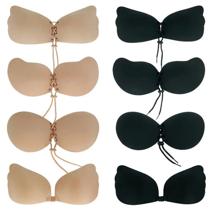 Shop Invisible Strapless Push-Up Bra - Sexy Backless Silicone Lingerie