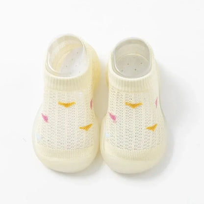Children's Walking Shoes Baby Floor Shoes Baby Socks Shoes Non Slip Indoor Soft Sole Mesh Surface Thin Sandals One Foot Pedal