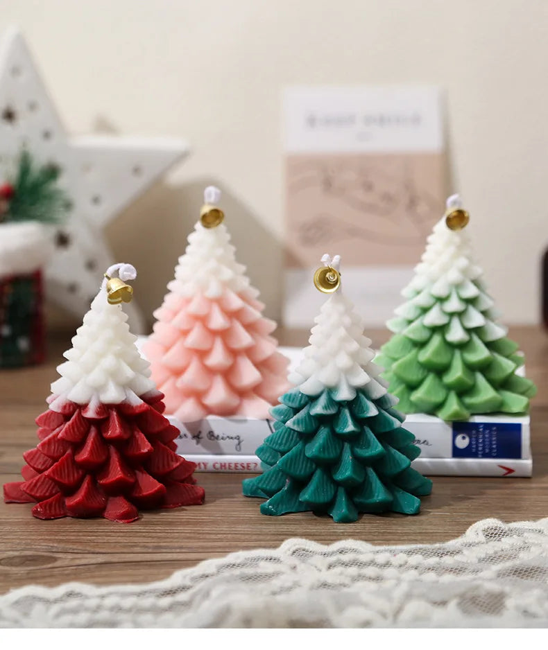 Christmas Tree Shape Scented Candles Christmas Party Atmosphere Candles Living Room Bedroom Aromatherapy Decoration Festiva Gift