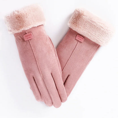 Autumn/Winter Furry Outdoor Gloves