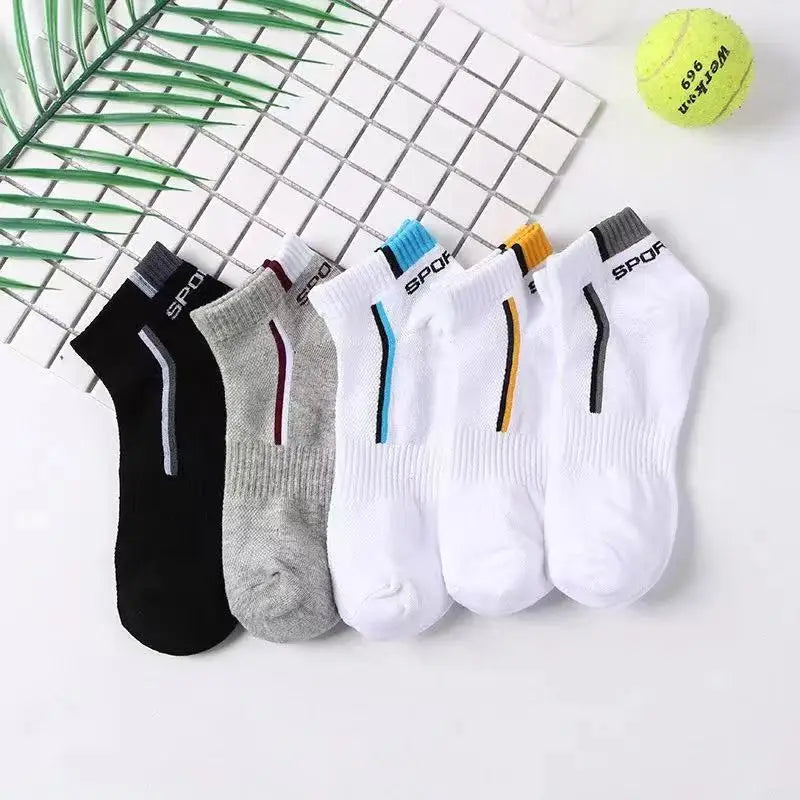 Shop Men's Ankle Socks - 5 Pairs of Sweat-Wicking Comfort