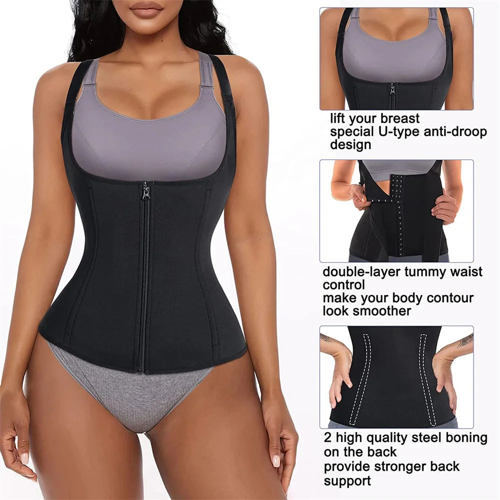 Shop Women's Zipper Waist Trainer Tank Top - Tummy Control Shapewear