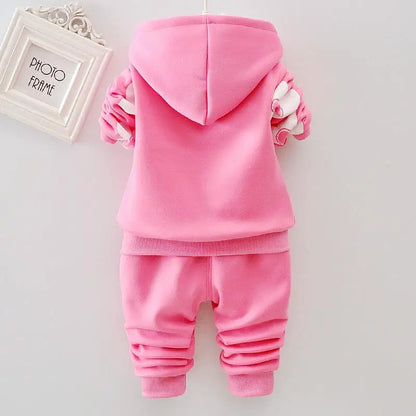 Shop Cozy Flower Hoodie & Pants Set for Girls - Perfect for Autumn & Winter