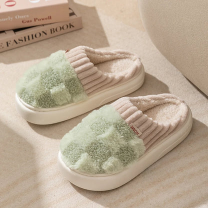 Warm Cotton Slippers for Couples- Thick Soft Sole Slides