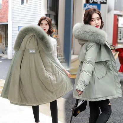 Shop Stylish Hooded Parka with Fur Collar for Women - Cozy Winter Essential