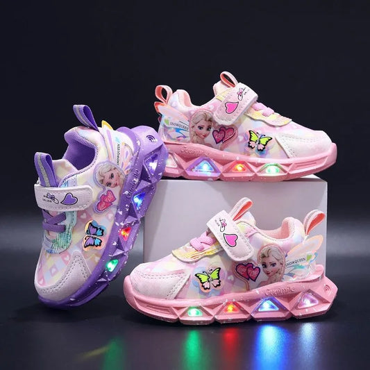 Frozen Non- Slip LED Sneakers for Girls