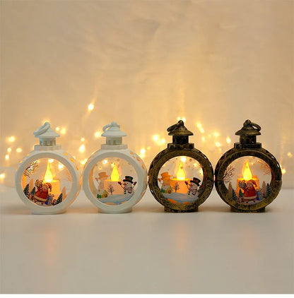 Christmas Decorations Light Up Night Light Pendant Christmas Items Decoration Props Table Candlestick Lamp Window Decoration