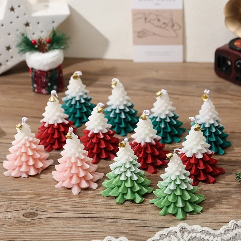 Christmas Tree Shape Scented Candles Christmas Party Atmosphere Candles Living Room Bedroom Aromatherapy Decoration Festiva Gift