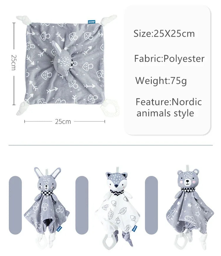 Baby Blanket Comforter Toys Plush Bunny Elephant Sleeping Towel Baby Rattles Stuffed Animals Appease Baby Toys 0 12 Months