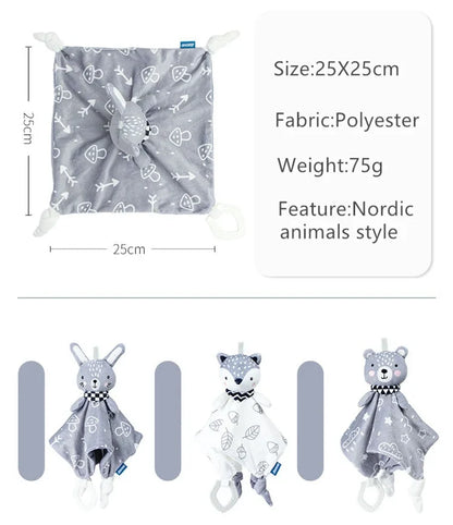 Baby Blanket Comforter Toys Plush Bunny Elephant Sleeping Towel Baby Rattles Stuffed Animals Appease Baby Toys 0 12 Months