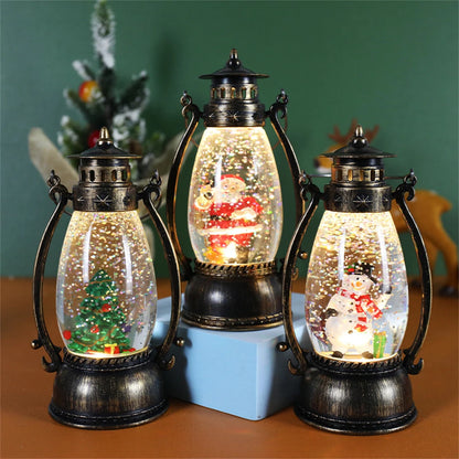 Christmas Decorations 2025 Crystal Ball Lighting Portable Oil Lamps Snow Ilght Christmas Tabletop Decoration Christmas Gifts