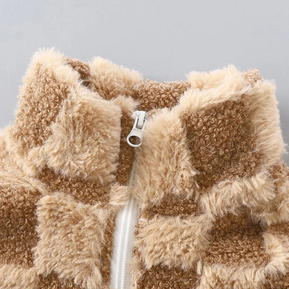 Shop Kids' Thermal Fleece Jacket - Warm Faux Fur Zipper Coat