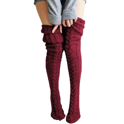 Wool Thigh-High Socks for Women - Cozy Foot Warmers