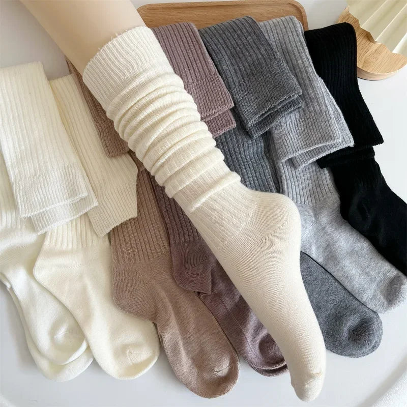 Women Long Socks Cashmere Wool Over Knee-High Stockings