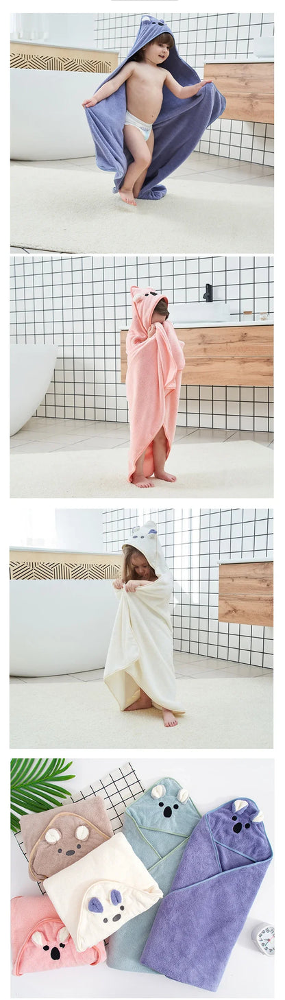 Baby Bath Towel Baby Towel Newborn with Hood Cartoon Coral Fleece Infant Towels Blanket Newborn Baby Bathrobe Infant Babys Stuff