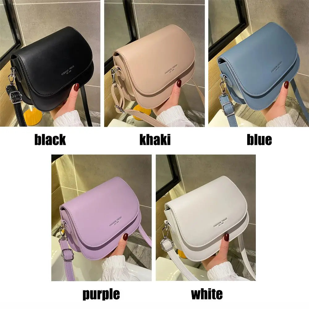 Shop Chic Saddle Shoulder Crossbody Bag - PU Leather Flap Handbag