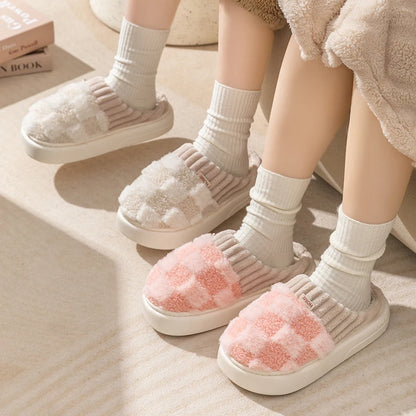 Warm Cotton Slippers for Couples- Thick Soft Sole Slides