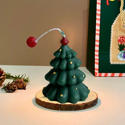 Christmas Tree Shape Candle Xmas Scented Candles Decorative Atmosphere Candle Christmas Party Supplies 2025 New Year Gifts