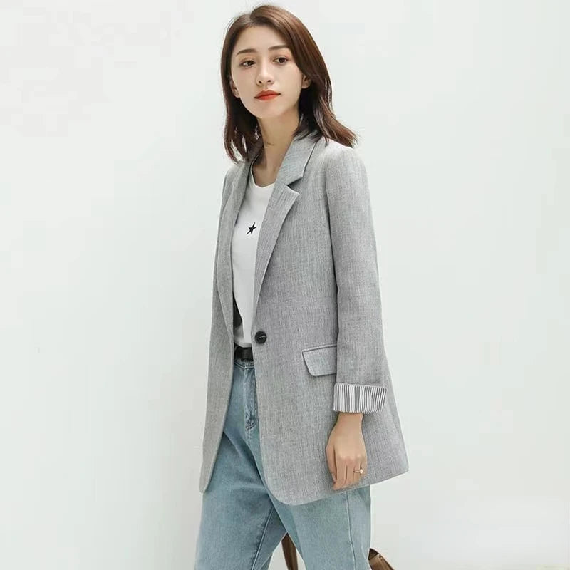 Shop Fashion Business Blazer - Women's Long Sleeve Office Jacket